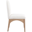 Meridian Furniture Waldorf Cream Boucle Fabric Dining Side Chair