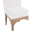 Meridian Furniture Waldorf Cream Boucle Fabric Dining Side Chair