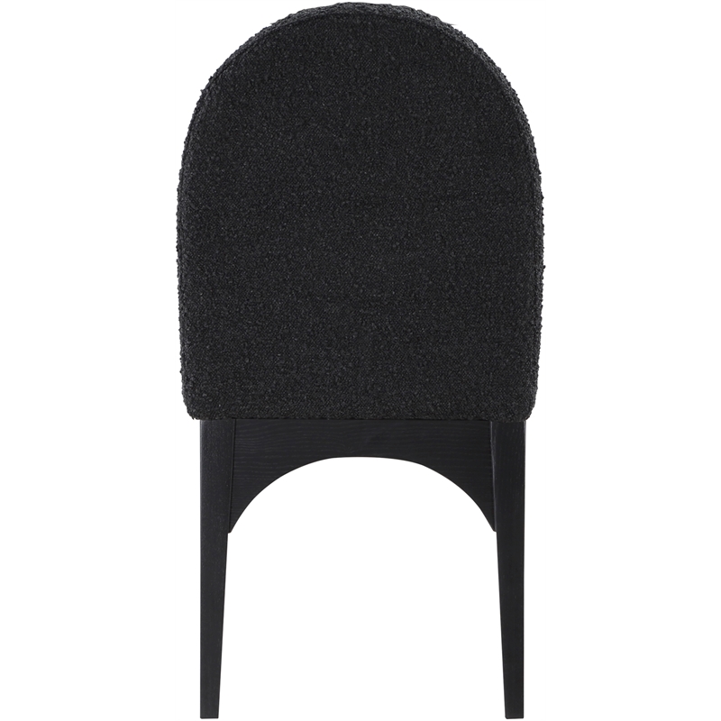 Meridian Furniture Waldorf Black Boucle Fabric Dining Side Chair