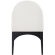 Meridian Furniture Waldorf Cream Boucle Fabric Dining Arm Chair