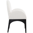 Meridian Furniture Waldorf Cream Boucle Fabric Dining Arm Chair