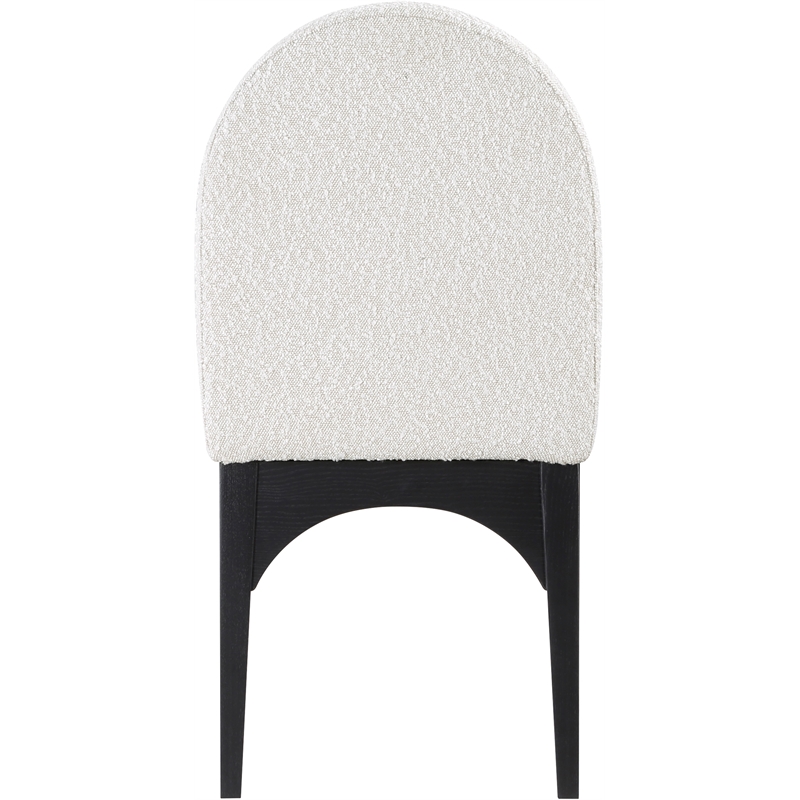 Meridian Furniture Waldorf Cream Boucle Fabric Dining Side Chair