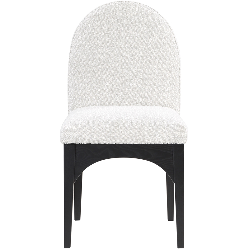 Meridian Furniture Waldorf Cream Boucle Fabric Dining Side Chair