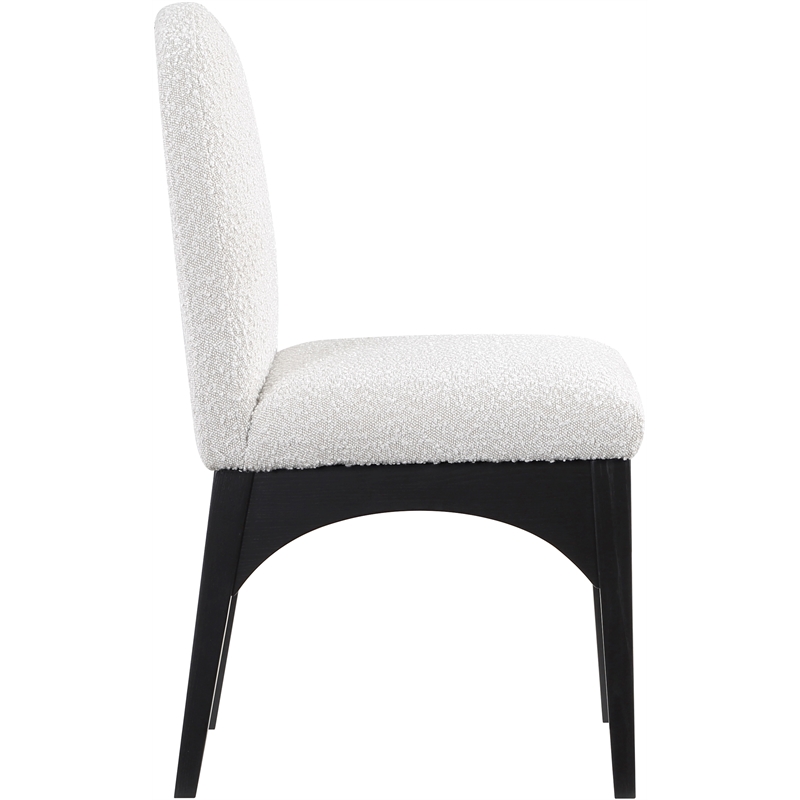 Meridian Furniture Waldorf Cream Boucle Fabric Dining Side Chair