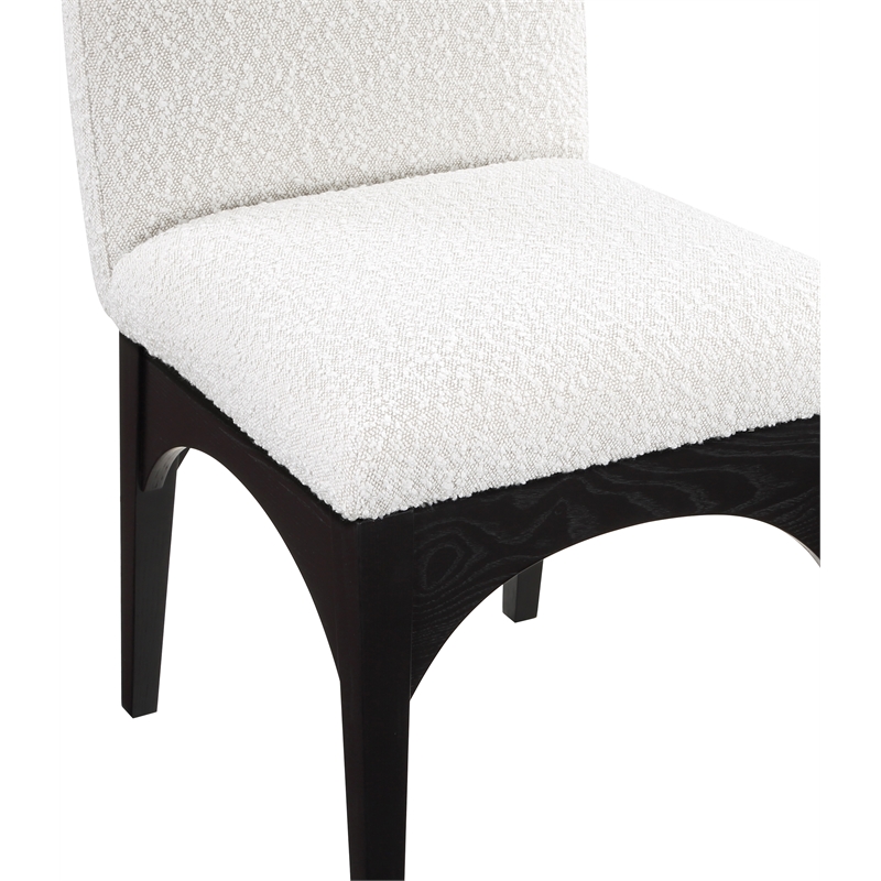 Meridian Furniture Waldorf Cream Boucle Fabric Dining Side Chair