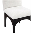 Meridian Furniture Waldorf Cream Boucle Fabric Dining Side Chair