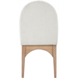 Meridian Furniture Waldorf Cream Chenille Fabric Dining Side Chair