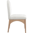 Meridian Furniture Waldorf Cream Chenille Fabric Dining Side Chair