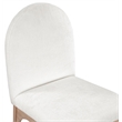 Meridian Furniture Waldorf Cream Chenille Fabric Dining Side Chair