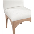 Meridian Furniture Waldorf Cream Chenille Fabric Dining Side Chair