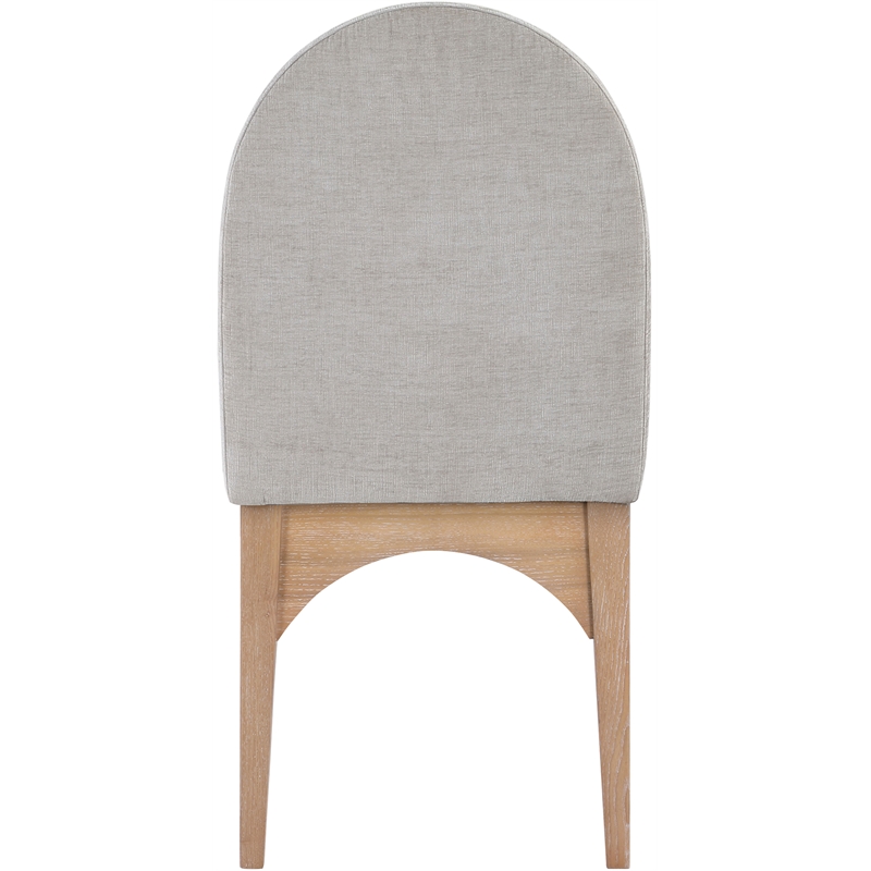 Meridian Furniture Waldorf Grey Chenille Fabric Dining Side Chair