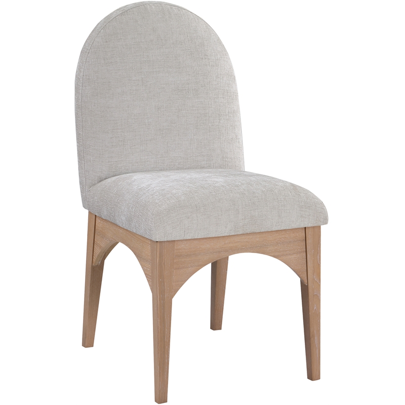 Meridian Furniture Waldorf Grey Chenille Fabric Dining Side Chair