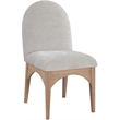 Meridian Furniture Waldorf Grey Chenille Fabric Dining Side Chair