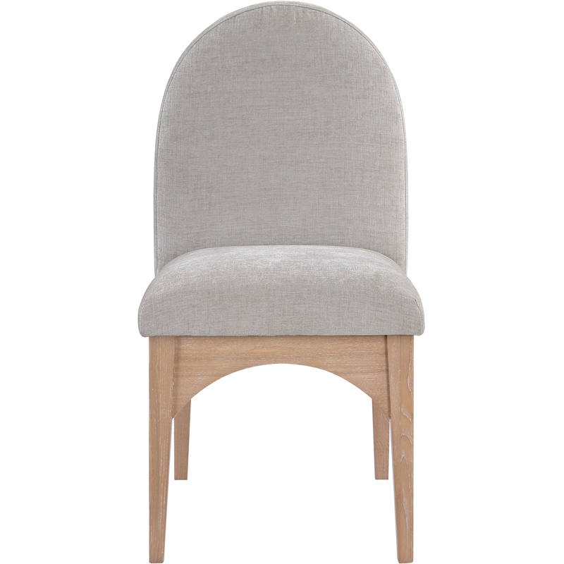 Meridian Furniture Waldorf Grey Chenille Fabric Dining Side Chair