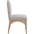 Meridian Furniture Waldorf Grey Chenille Fabric Dining Side Chair