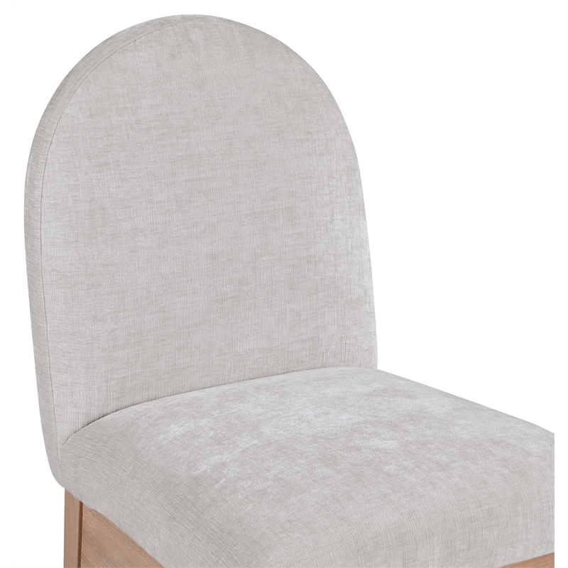 Meridian Furniture Waldorf Grey Chenille Fabric Dining Side Chair