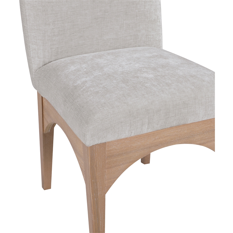 Meridian Furniture Waldorf Grey Chenille Fabric Dining Side Chair
