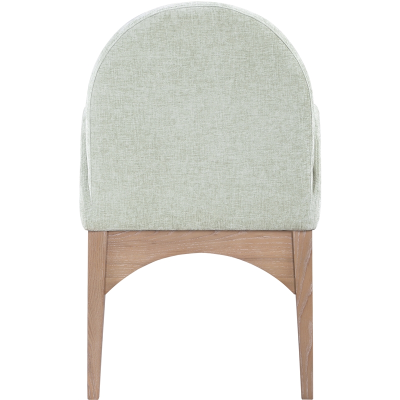 Meridian Furniture Waldorf Mint Chenille Fabric Dining Arm Chair