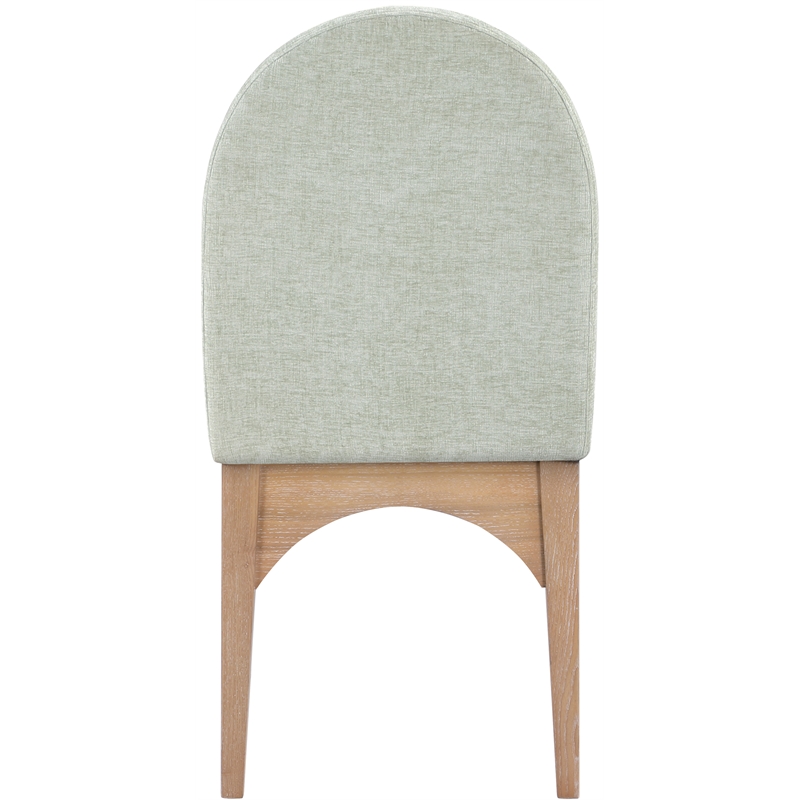Meridian Furniture Waldorf Mint Chenille Fabric Dining Side Chair