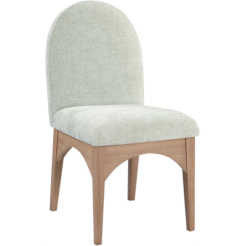 Meridian Furniture Waldorf Mint Chenille Fabric Dining Side Chair