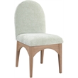 Meridian Furniture Waldorf Mint Chenille Fabric Dining Side Chair