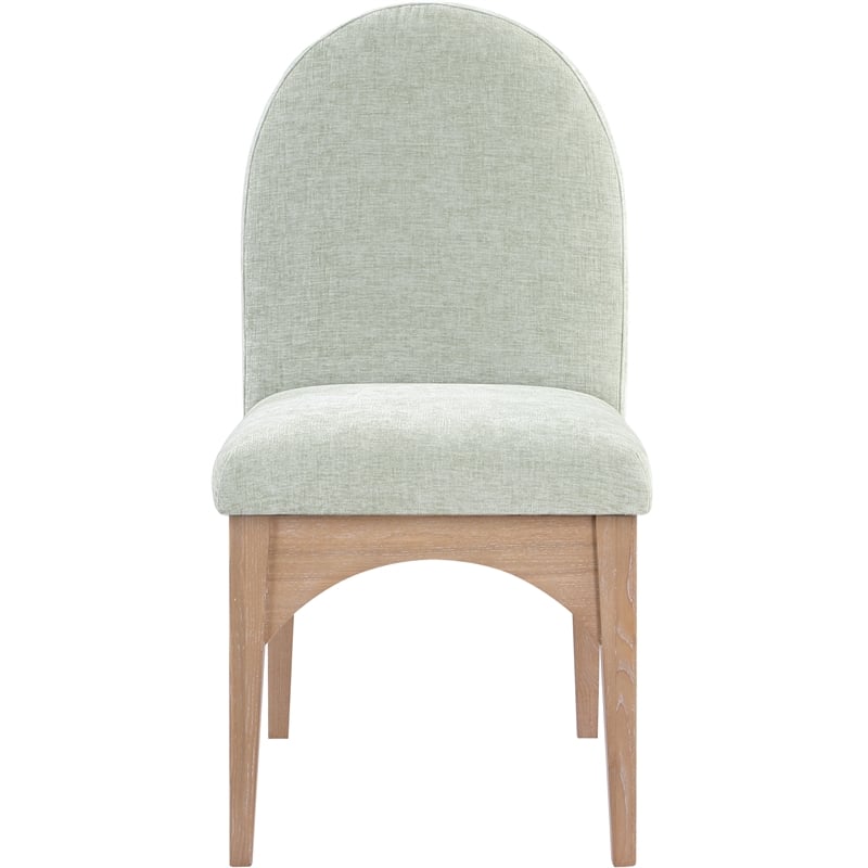 Meridian Furniture Waldorf Mint Chenille Fabric Dining Side Chair