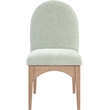 Meridian Furniture Waldorf Mint Chenille Fabric Dining Side Chair