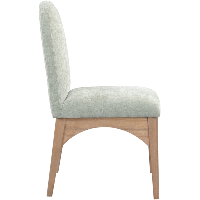 Meridian Furniture Waldorf Mint Chenille Fabric Dining Side Chair