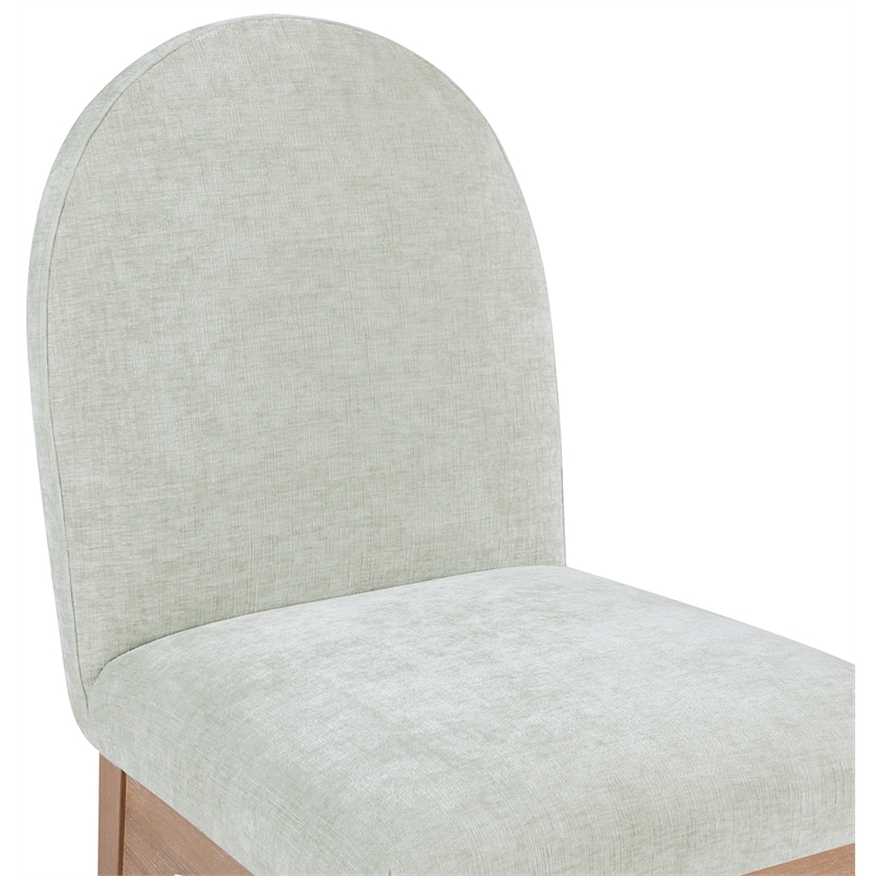 Meridian Furniture Waldorf Mint Chenille Fabric Dining Side Chair