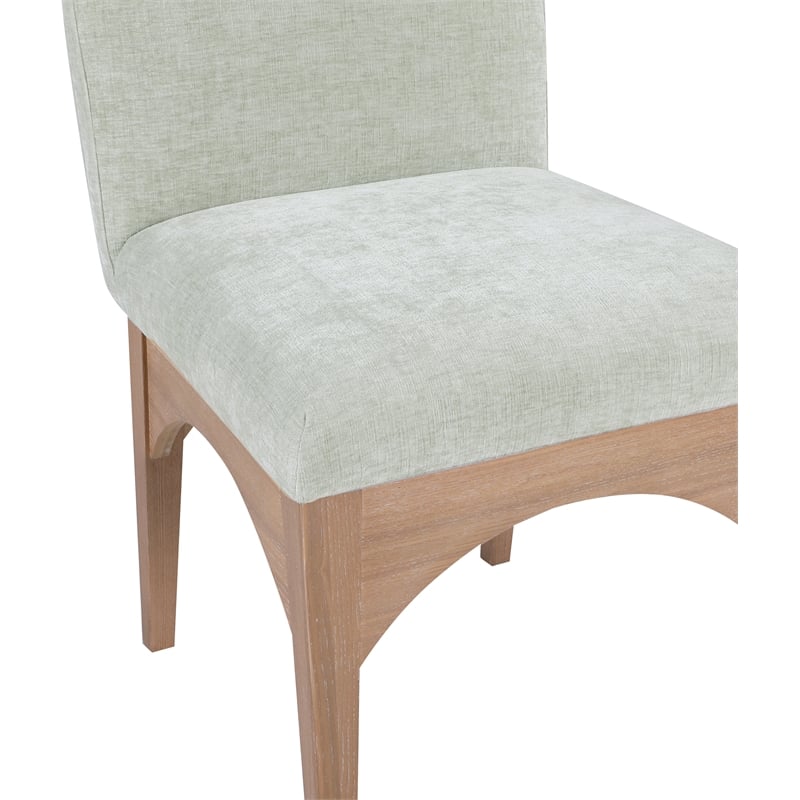 Meridian Furniture Waldorf Mint Chenille Fabric Dining Side Chair
