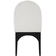 Meridian Furniture Waldorf Cream Chenille Fabric Dining Side Chair