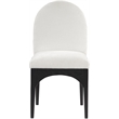 Meridian Furniture Waldorf Cream Chenille Fabric Dining Side Chair