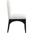 Meridian Furniture Waldorf Cream Chenille Fabric Dining Side Chair