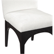 Meridian Furniture Waldorf Cream Chenille Fabric Dining Side Chair
