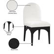 Meridian Furniture Waldorf Cream Chenille Fabric Dining Side Chair