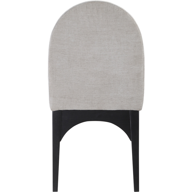 Meridian Furniture Waldorf Grey Chenille Fabric Dining Side Chair