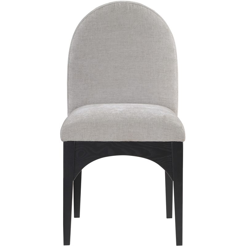 Meridian Furniture Waldorf Grey Chenille Fabric Dining Side Chair