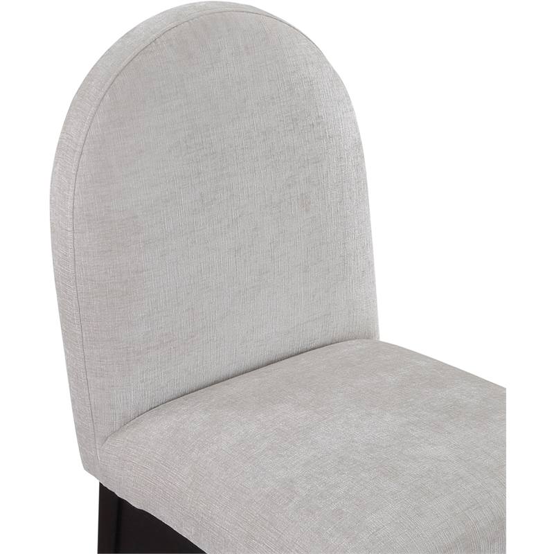 Meridian Furniture Waldorf Grey Chenille Fabric Dining Side Chair
