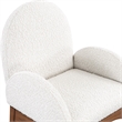Meridian Furniture Waldorf Cream Boucle Fabric Dining Arm Chair