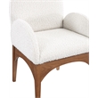 Meridian Furniture Waldorf Cream Boucle Fabric Dining Arm Chair