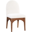 Meridian Furniture Waldorf Cream Boucle Fabric Dining Side Chair