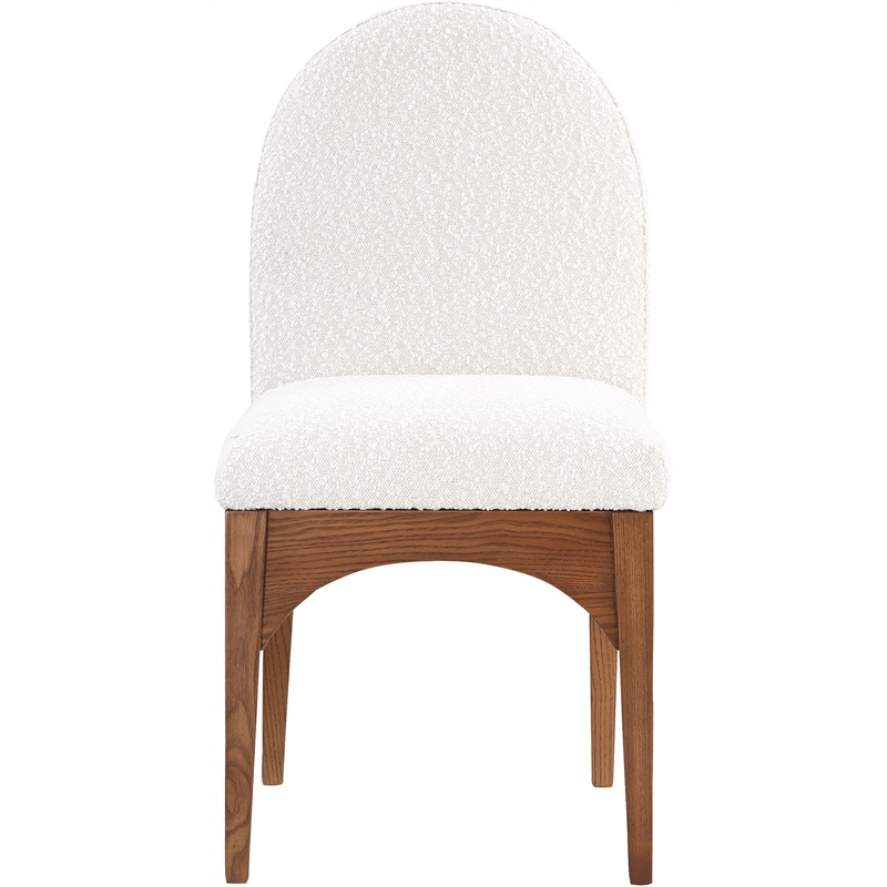 Meridian Furniture Waldorf Cream Boucle Fabric Dining Side Chair