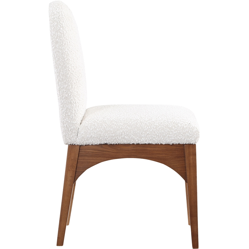 Meridian Furniture Waldorf Cream Boucle Fabric Dining Side Chair