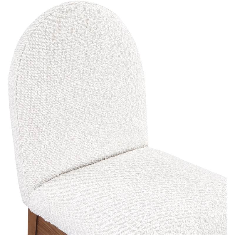Meridian Furniture Waldorf Cream Boucle Fabric Dining Side Chair