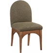 Meridian Furniture Waldorf Olive Boucle Fabric Dining Side Chair