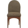 Meridian Furniture Waldorf Olive Boucle Fabric Dining Side Chair