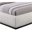 Meridian Furniture Vaughn Cream Linen Textured Fabric Queen Bed