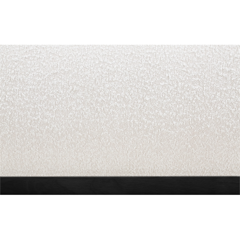 Meridian Furniture Vaughn Cream Boucle Fabric Queen Bed