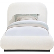 Meridian Furniture Vaughn Cream Boucle Fabric Twin Bed
