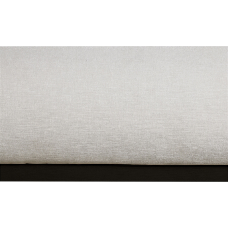 Meridian Furniture Vaughn Cream Chenille Fabric Queen Bed